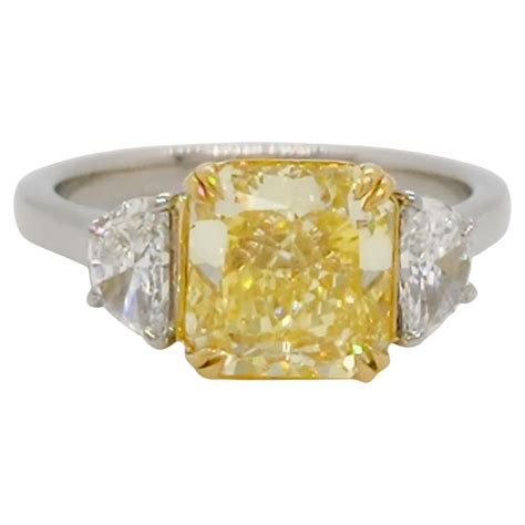 Fancy Intense Yellow Diamond Ring At 1stdibs