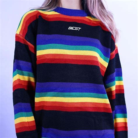 Best Rainbow Sweater Cosmique Studio Aesthetic Clothing