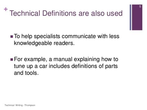 Technical Definitions Description