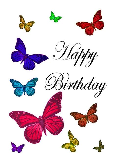 Birthday Butterflies Greeting Card Happy Birthday Cards