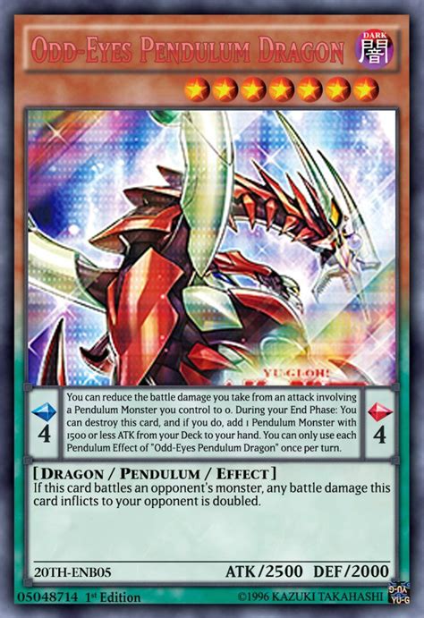 Odd Eyes Pendulum Dragon Yugioh 20th Anniversary By Yeidenex On Deviantart