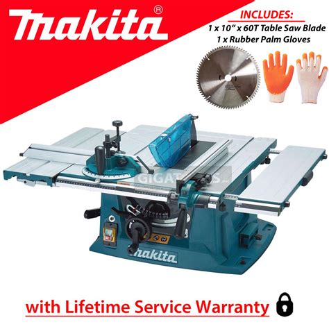 Makita Mlt100 10 Table Saw Wo Stand 1500w And With Rubber Palm Hand