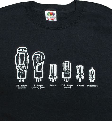 T Shirt Black With Common Tube Shapes Antique Electronic Supply