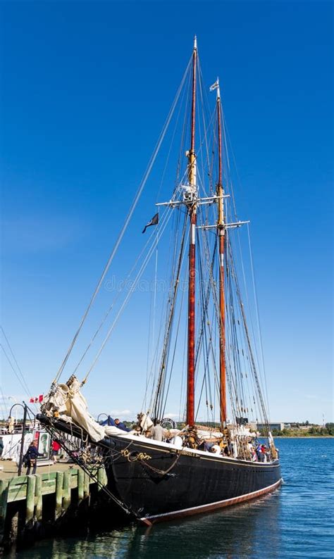 Two Masted Schooner Docked In Halifax Editorial Image Image Of