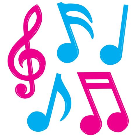 Color Music Notes Clipart Clipground