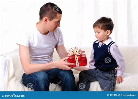 Dad Gives His Son A T Royalty Free Stock Photography Image 17288867