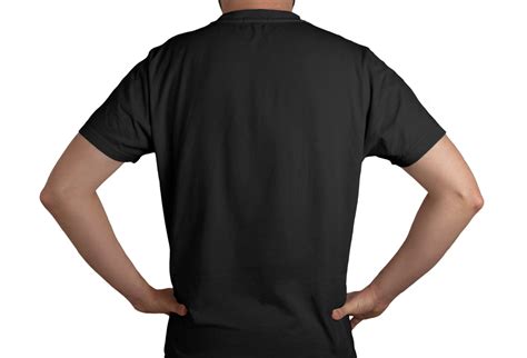 Isoliertes Modell Mit Schwarzer T Shirt Rückansicht 8847330 Png