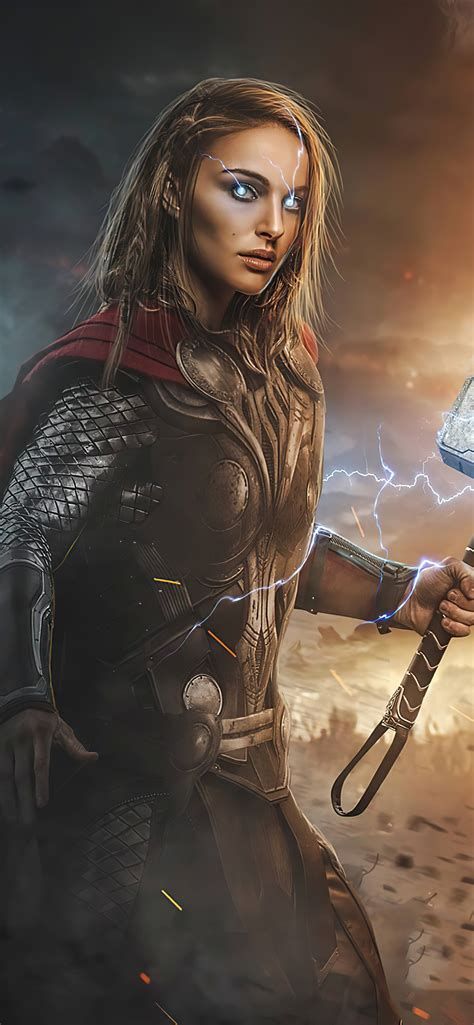 1242x2688 Lady Thor Love And Thunder 4k 2021 Iphone Xs Max Hd 4k