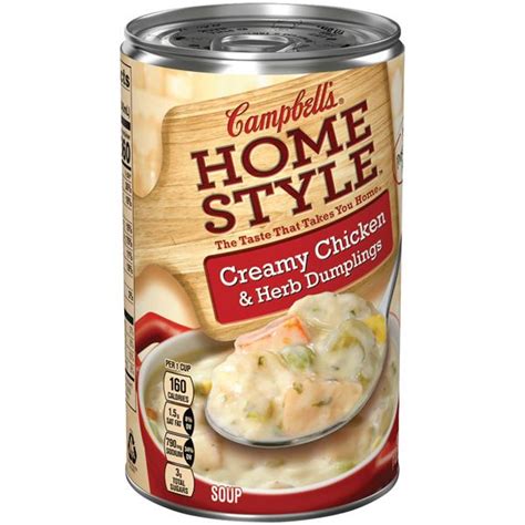 Campbells Home Style Creamy Chicken And Herb Dumplings Soup Hy Vee