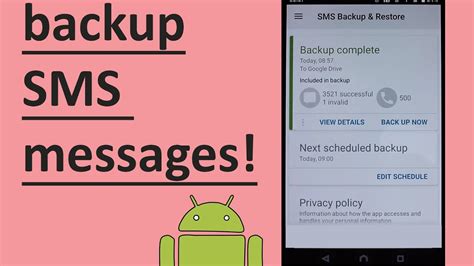 How To Backup Android Sms Messages Youtube