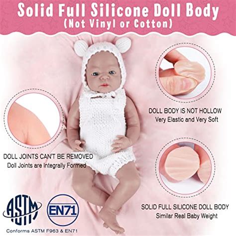 Vollence 22 Inch Full Silicone Baby Dollsnot Vinyl Dollsreal Full