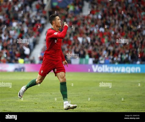 Portugals Cristiano Ronaldo Celebrates Hi Res Stock Photography And