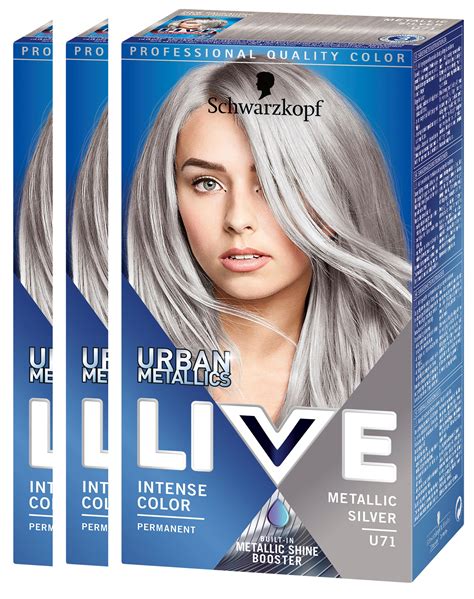 Schwarzkopf Live Color U71 Metallic Silver 3 Pack