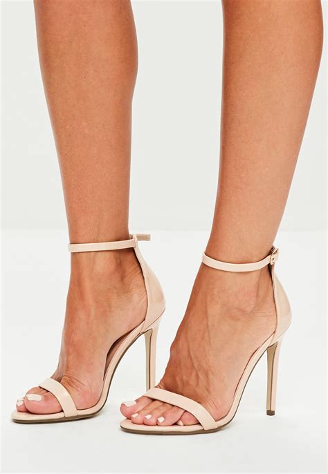 Nude Patent Ankle Strap Heels Missguided Picsstyle Com