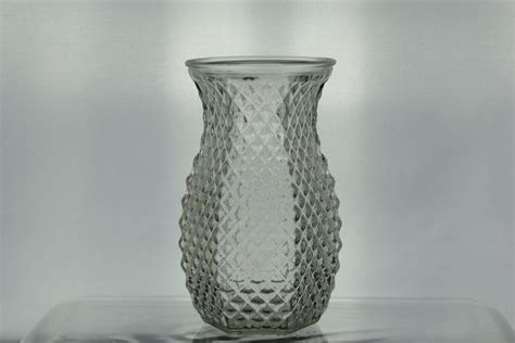 Vintage Hoosier Vintage Hobnail Clear Vase Embossed 4071 Etsy Clear