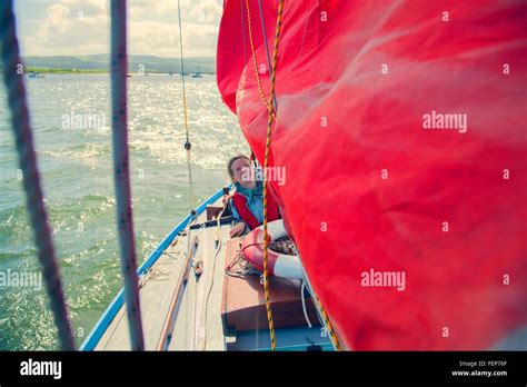 Woman Sailing Sport Hi Res Stock Photography And Images Alamy