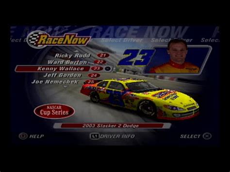 But there's 2 game breaking problems i'm and for nascar thunder 2004, every time i load bristol, as it finishes loading, the program stops as for the crashing, you can try using supervu instead of microvu. NASCAR Thunder 2004 - Kenny Wallace @ Tiburon - YouTube