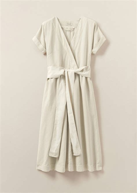 Cotton Linen Wrap Front Dress By Toast In Wrap Front Dress
