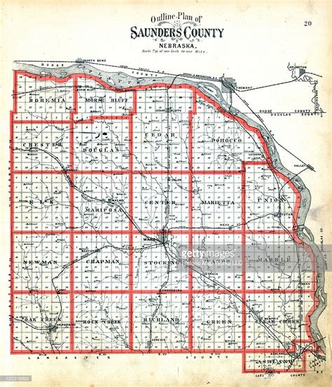 Saunders County Negenweb Project Maps