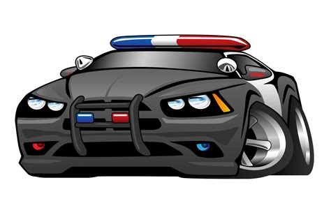 Policía Muscle Car Cartoon Vector Illustration 373126 Vector En Vecteezy