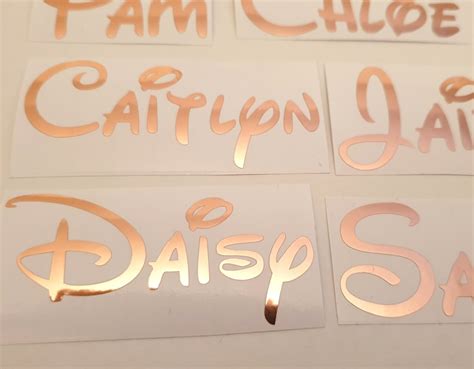 Pegatinas personalizadas de nombre de vinilo de Disney oro Etsy España