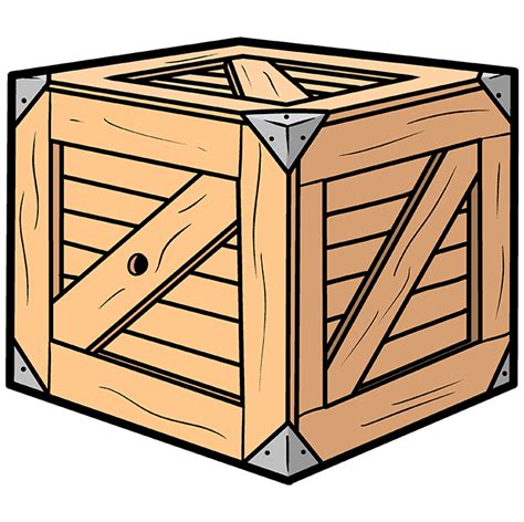 How To Draw A Box Step By Step Drawing Practice Drawi