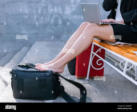 Secretarys Tired Legs Overworked Female Stock Photo Alamy