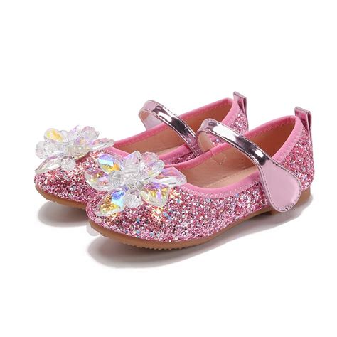 Princess Shoes For Girls Girls Sequin Shoes Flower Casual Glitter