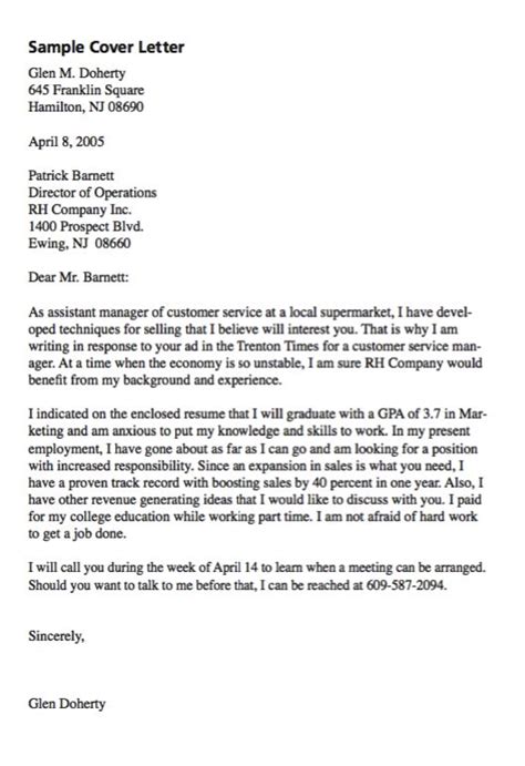 customer service cover letter examples resume cv