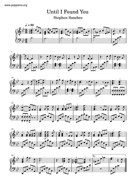 Stephen Sanchez Until I Found You Sheet Music Pdf Free Score Download