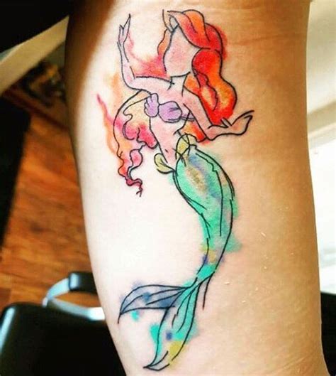 Ariel Watercolor With Images Watercolor Tattoo Sleeve