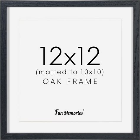 12x12 Black Picture Frame Solid Oak Wood 12x12 Picture