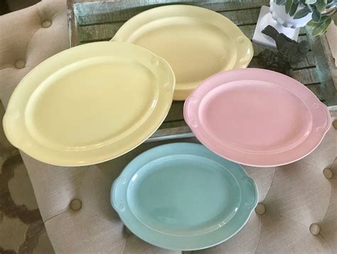Vintage Luray Pastels Serving Platter Two Yellow 13 One Etsy