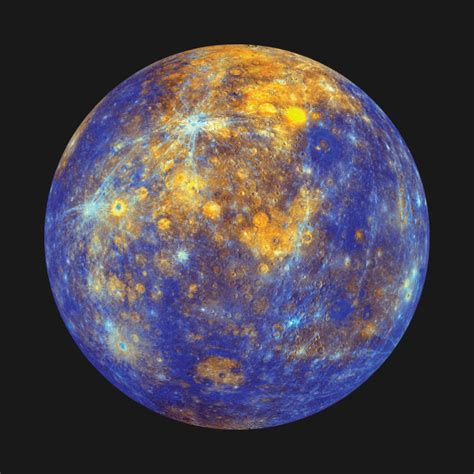 Mercury - Color augmented - Planet - T-Shirt | TeePublic