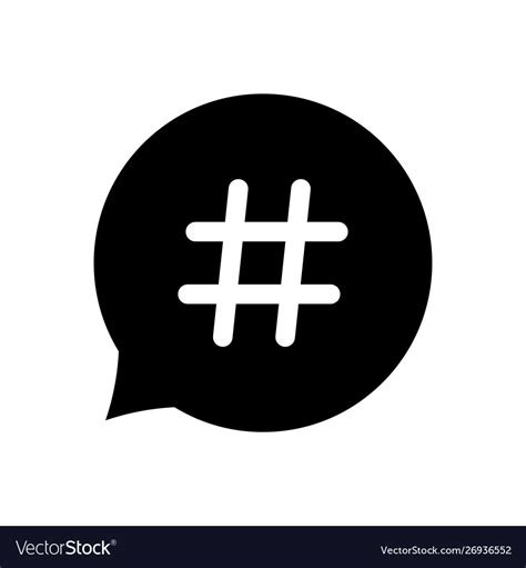 Hashtag icon hashtag symbol social media icon Vector Image