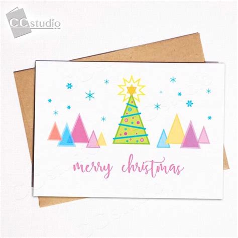 This Beautiful Christmas Card Is Rendered In Pretty Pastel Colors In A