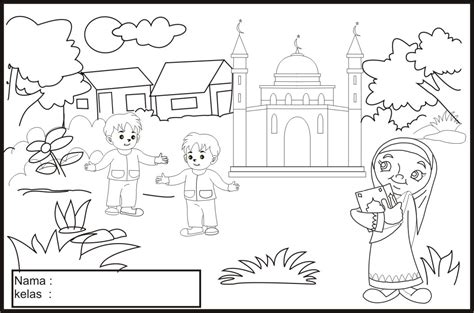 Selain itu, lomba mewarnai dan lomba lainnya untuk siswa tk se dki juga diselenggarakan. Gambar Mewarnai Gambar Sketsa Kartun Anak Muslimah 14 ...