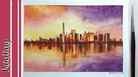 Cityscape Watercolor Painting Youtube
