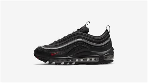 Nike Air Max 97 Gs Black Silver Red Le Site De La Sneaker