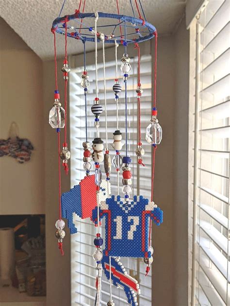 Buffalo Bills Inspired Handmade Perler Bead Hanging Mobile Etsy