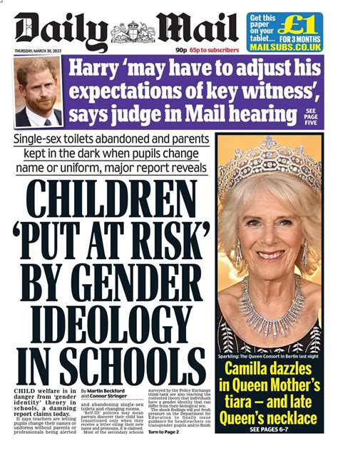 Daily Mail Front Page 30th Of March 2023 Tomorrow S Papers Today