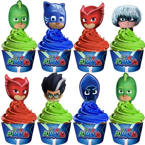 Pj Masks Cupcake Toppers And Pj Masks Cupcake Wrappers