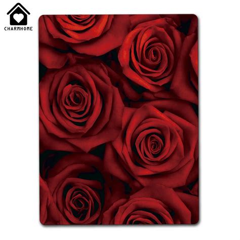 Charmhome 2017 New Style Fashion Creative Blanket Floral Red Roses