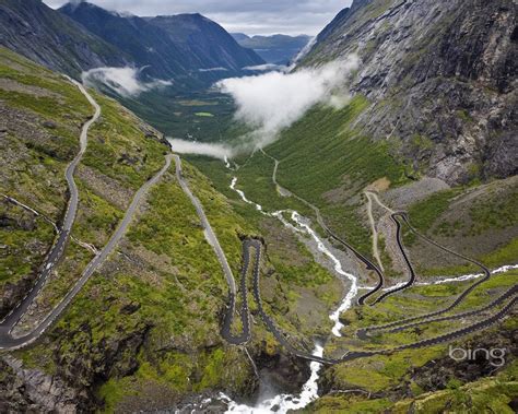 Norway Winding Rugged Mountain Road Wallpaper 1280x1024 Download
