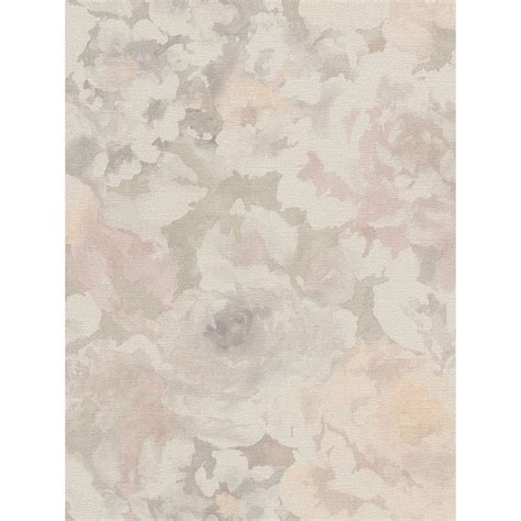 The Grey And Pink Florentine Floral Wallpaper By Rasch Is A Classic