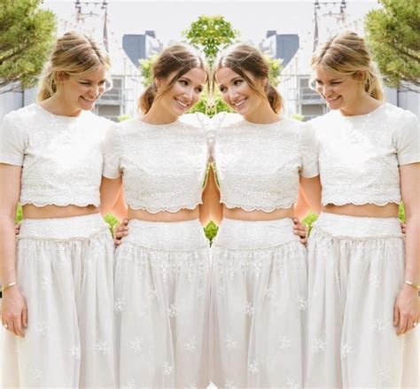 Buy Modern White Two Piece A Line Bridesmaid Dress