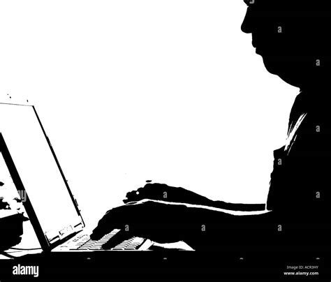 Computer Silhouette High Resolution Stock Photography And Images Alamy