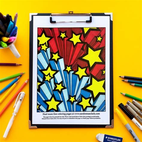 You can decorate everything from cute animals to fashionable outfits in this 3d coloring and design game. 3D Stars - Free Adult Coloring Page - Sarah Renae Clark ...