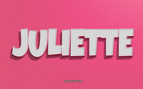 X Px P Free Download Juliette Pink Lines Background With Names Juliette Name