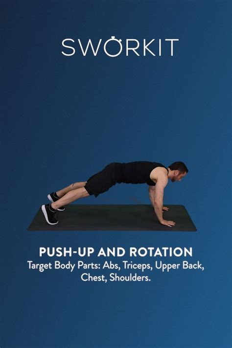 push up and rotation exercise [video] lower body workout workout apps exercise
